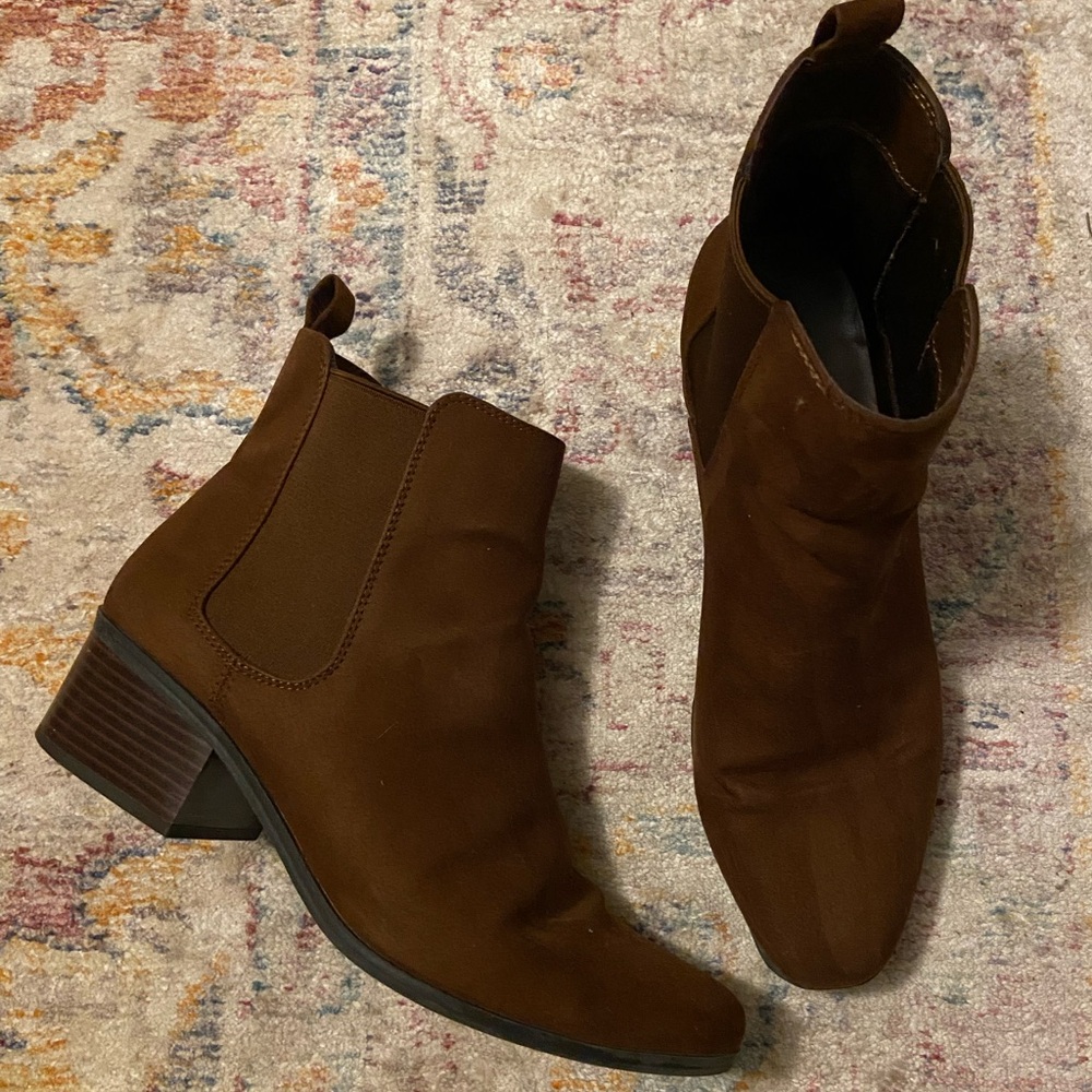 A New Day Brown Chelsea Boots Size 11